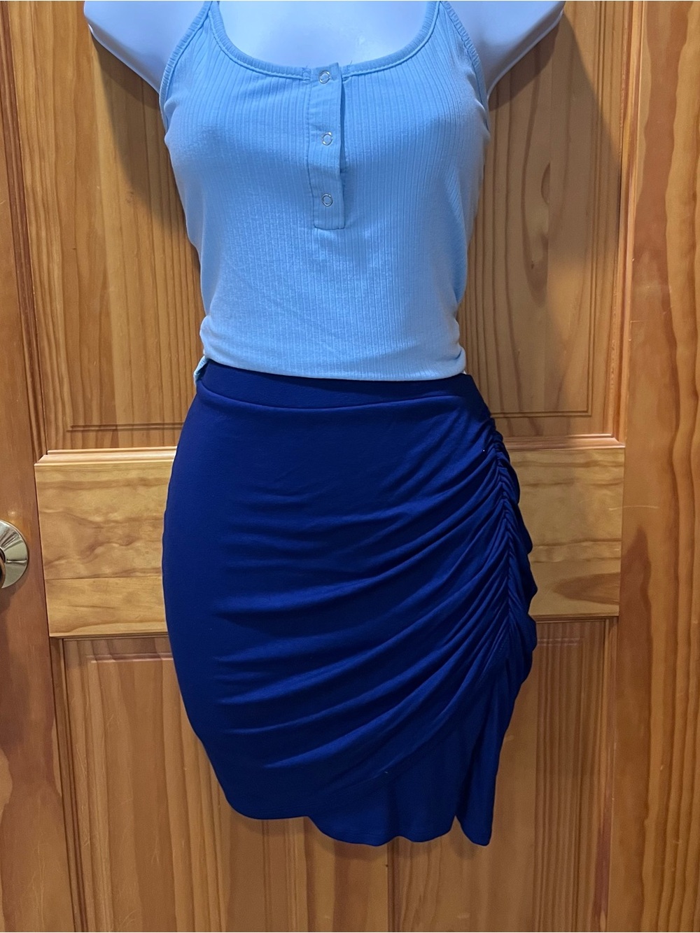 Victoria's Secret Cobalt Blue Ruched Side Mini Skirt